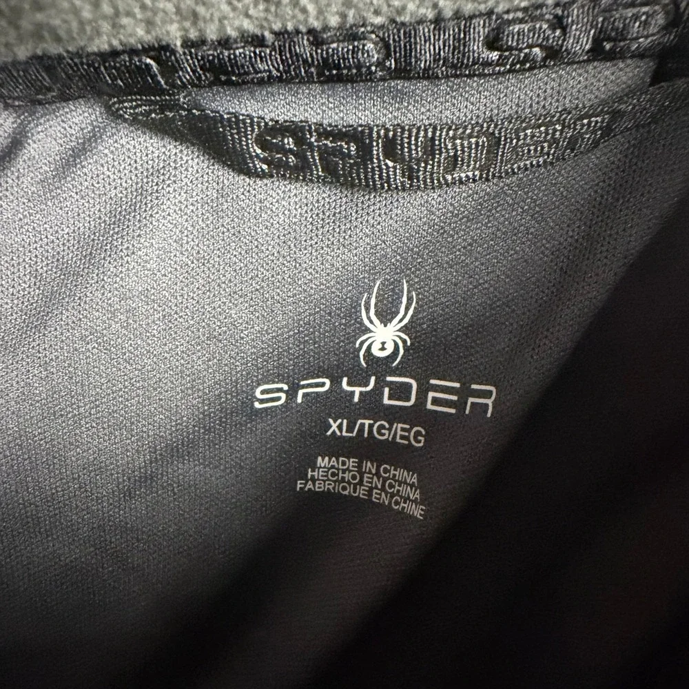Spyder Mens Gray Powerade Full Zip Quilted Performance Jacket XL